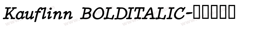 Kauflinn BOLDITALIC字体转换